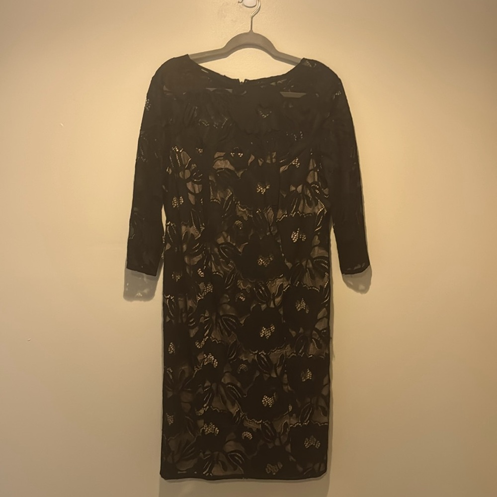 Black Lace Effect Cocktail Dress Size 18W